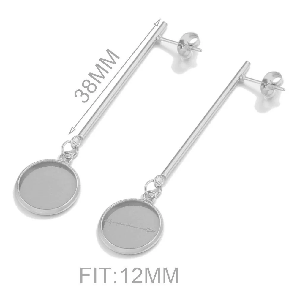 Stainless Steel Ear Studs Jewelry Accessories With Electroplating Treatment - Image 8