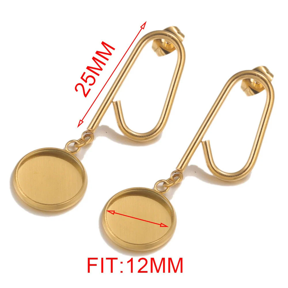 Stainless Steel Ear Studs Jewelry Accessories With Electroplating Treatment - Image 9
