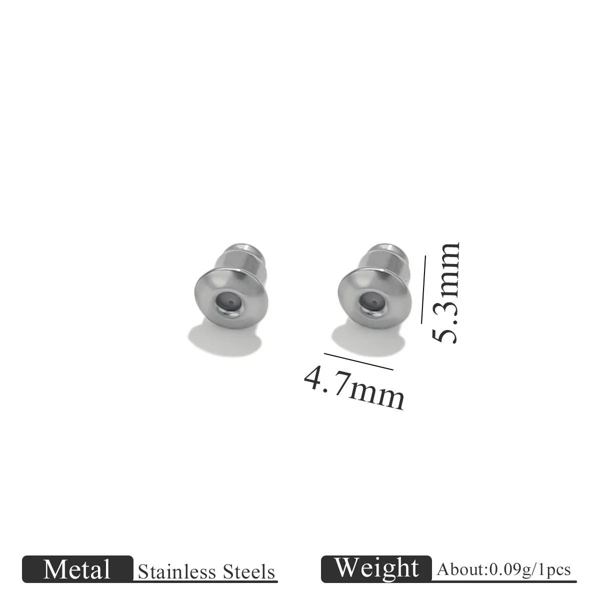 Stainless Steel Earplug Earring Accessories With Plum Blossom And Butterfly Buckles Smooth Design - Image 19