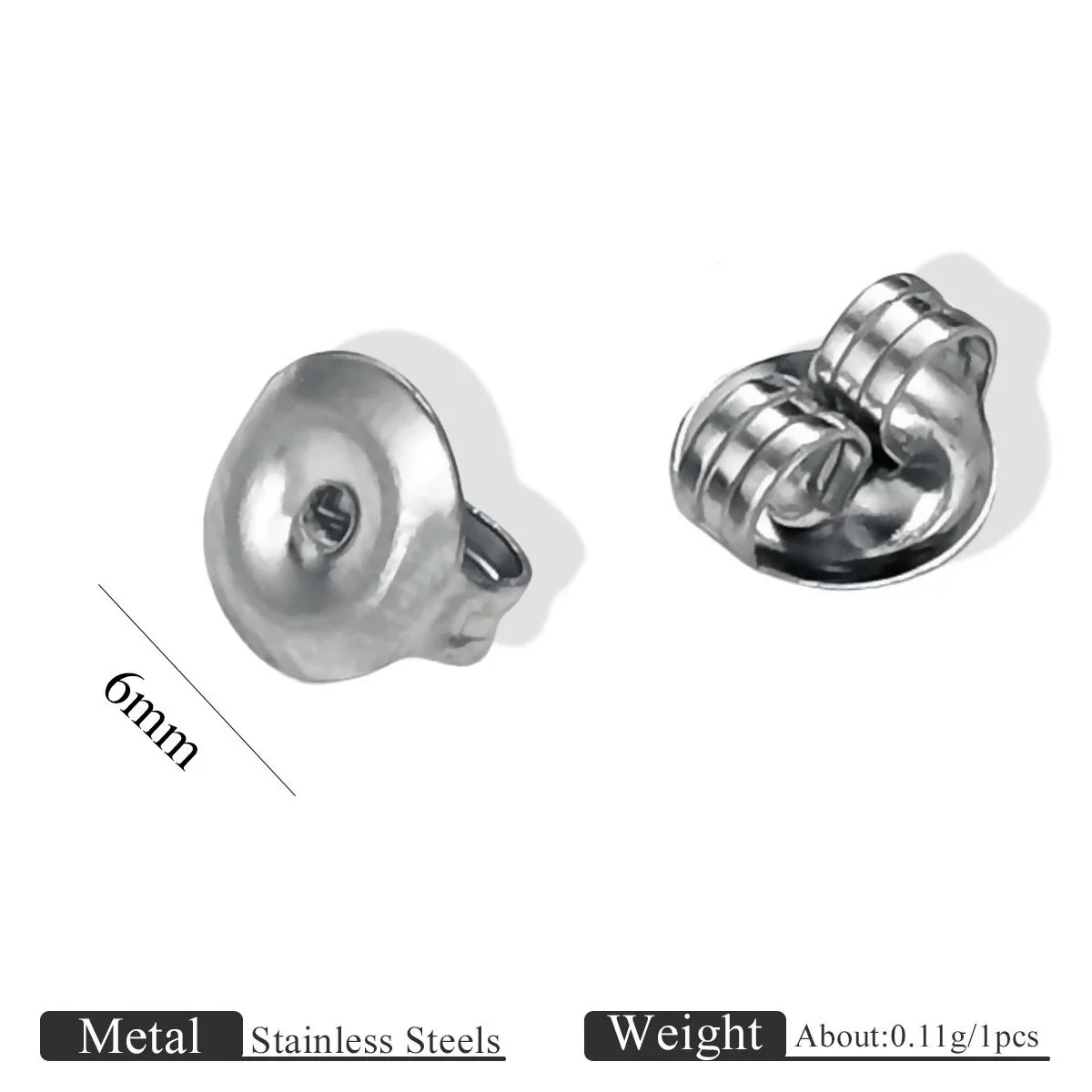 Stainless Steel Earplug Earring Accessories With Plum Blossom And Butterfly Buckles Smooth Design - Image 20