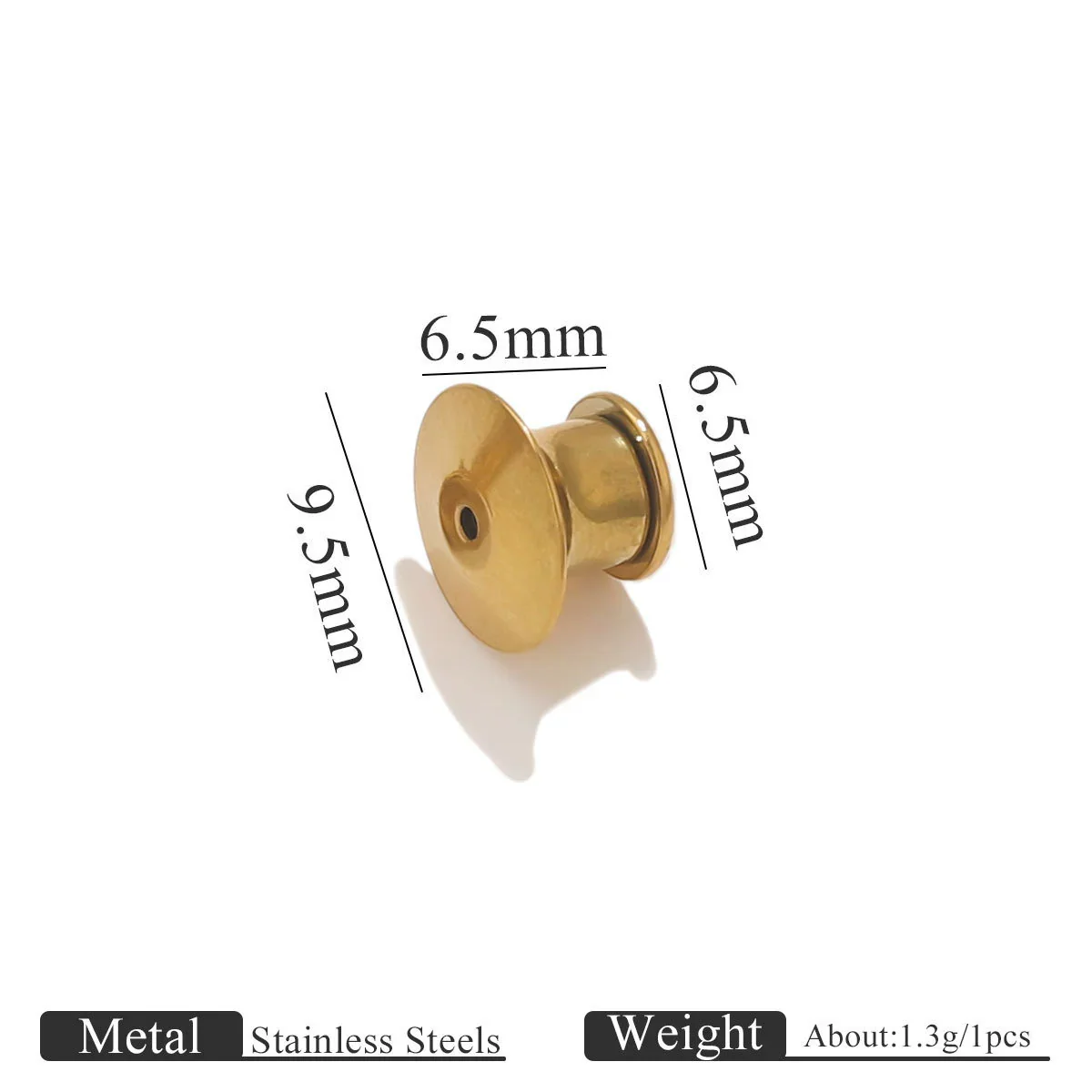 Stainless Steel Earplug Earring Accessories With Plum Blossom And Butterfly Buckles Smooth Design - Image 21