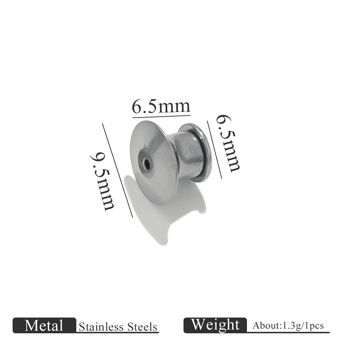 Stainless Steel Earplug Earring Accessories With Plum Blossom And Butterfly Buckles Smooth Design - Image 22