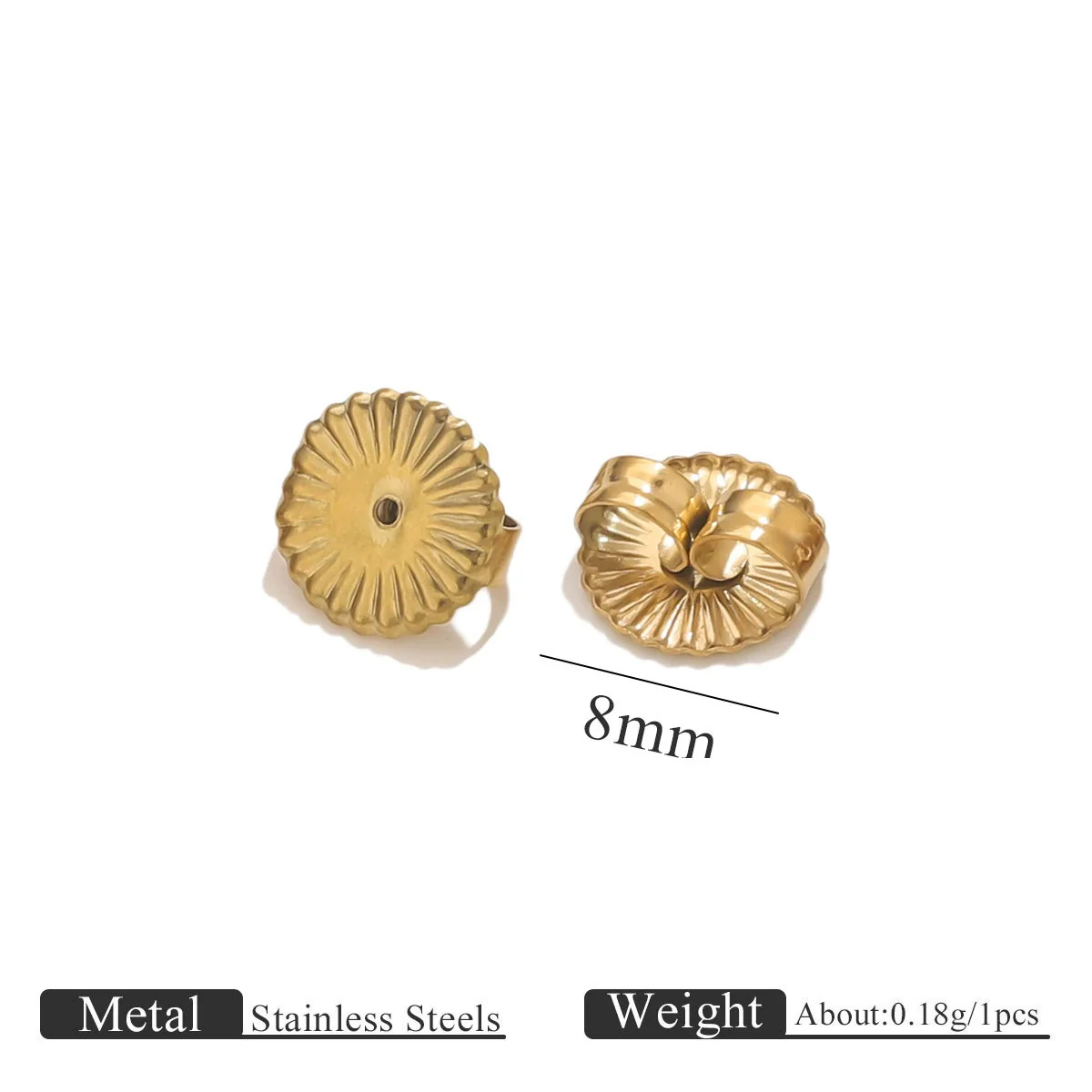 Stainless Steel Earplug Earring Accessories With Plum Blossom And Butterfly Buckles Smooth Design - Image 23