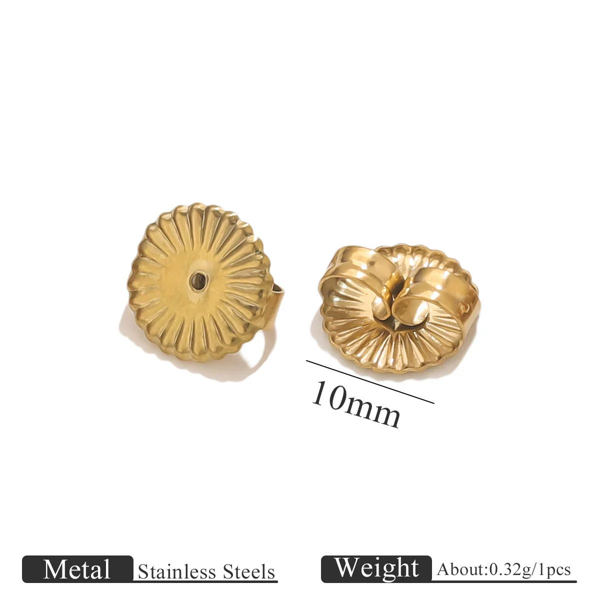 Stainless Steel Earplug Earring Accessories With Plum Blossom And Butterfly Buckles Smooth Design - Image 25
