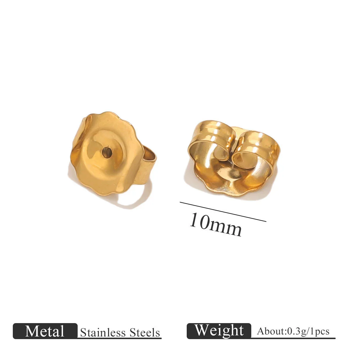 Stainless Steel Earplug Earring Accessories With Plum Blossom And Butterfly Buckles Smooth Design - Image 31