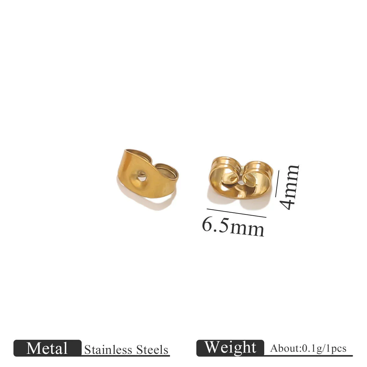 Stainless Steel Earplug Earring Accessories With Plum Blossom And Butterfly Buckles Smooth Design - Image 7