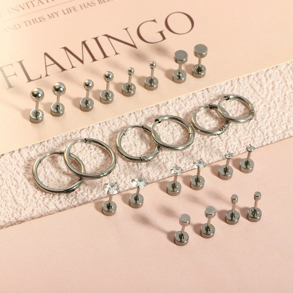 Stainless Steel Earrings With Diamond And Star Shape Design - Image 3