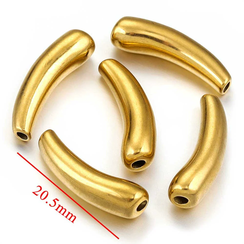 Stainless Steel Eggplant Bead Pendant Jewelry For Diy Bracelet And Necklace Making With 18K Gold Vacuum Plating - Image 6