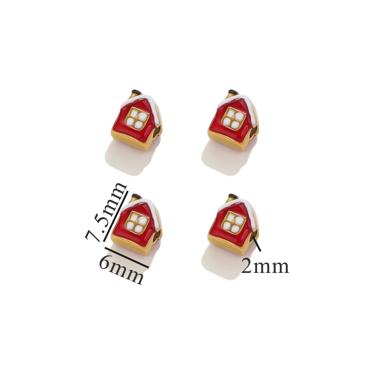 Stainless Steel Eight Eyes Pattern Drum Beads Jewelry Accessories 18K Gold Vacuum Plated - Image 10