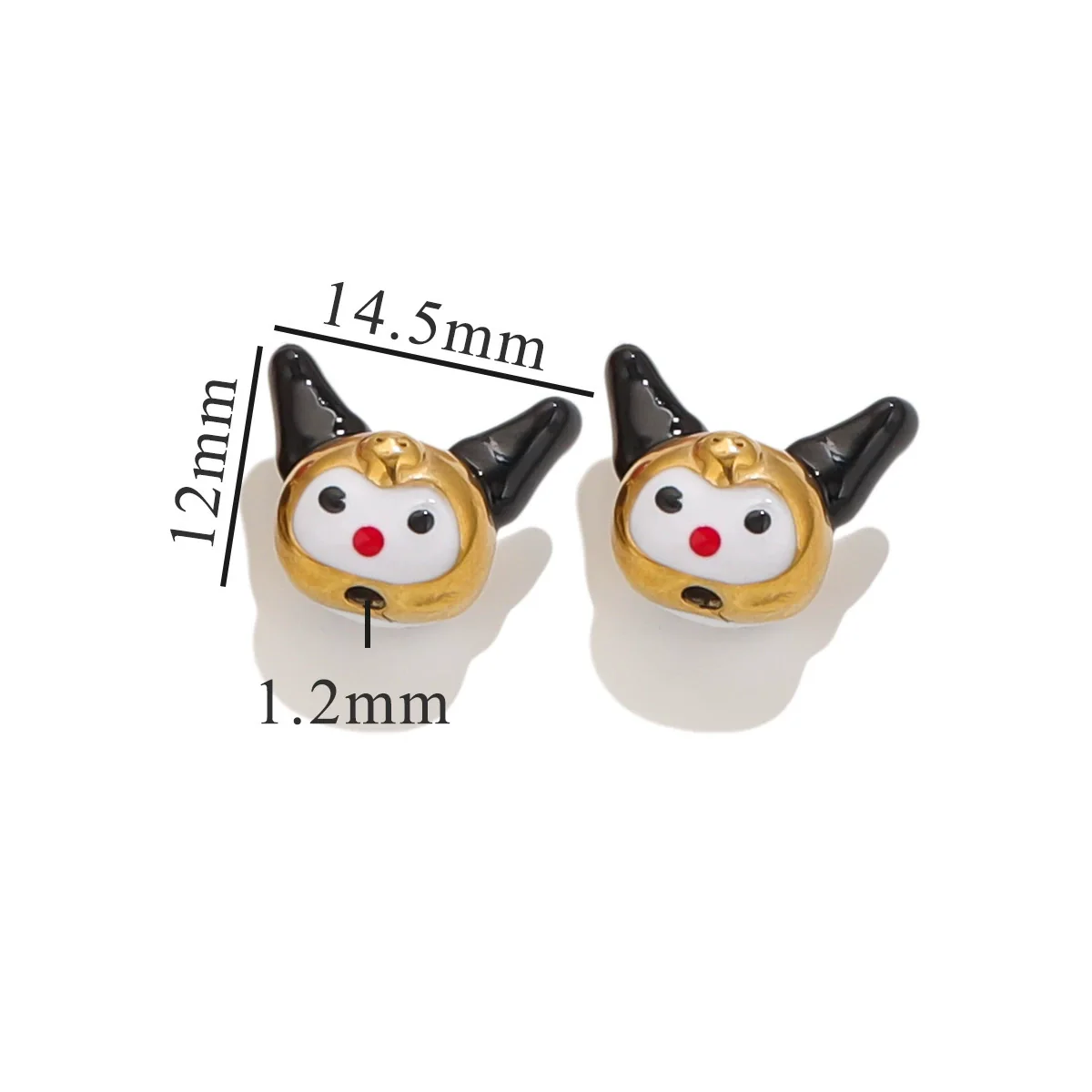 Stainless Steel Eight Eyes Pattern Drum Beads Jewelry Accessories 18K Gold Vacuum Plated - Image 12