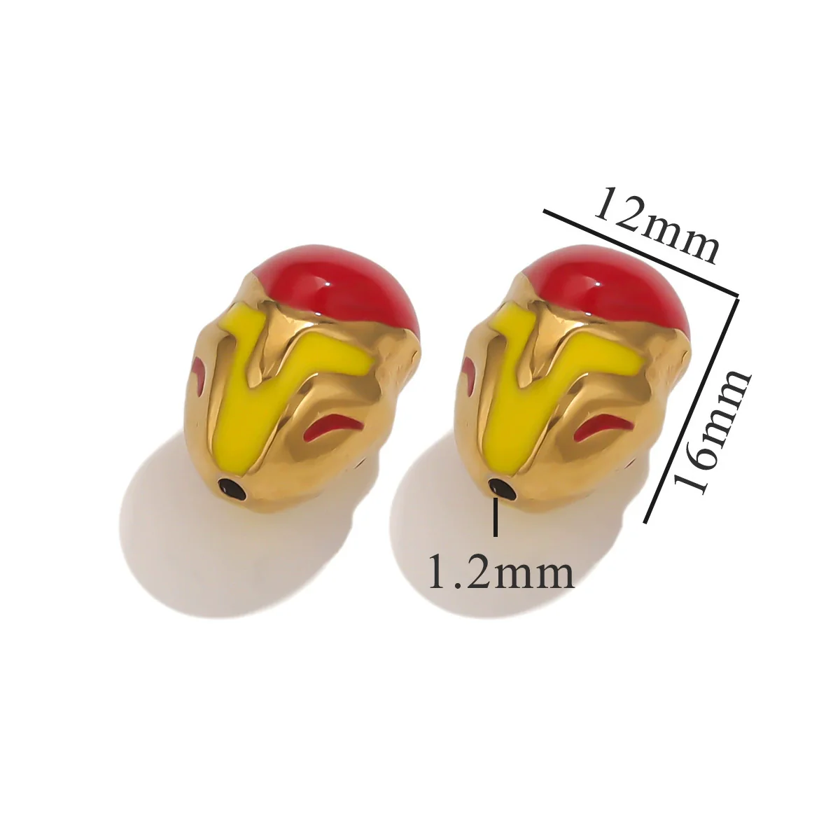 Stainless Steel Eight Eyes Pattern Drum Beads Jewelry Accessories 18K Gold Vacuum Plated - Image 6