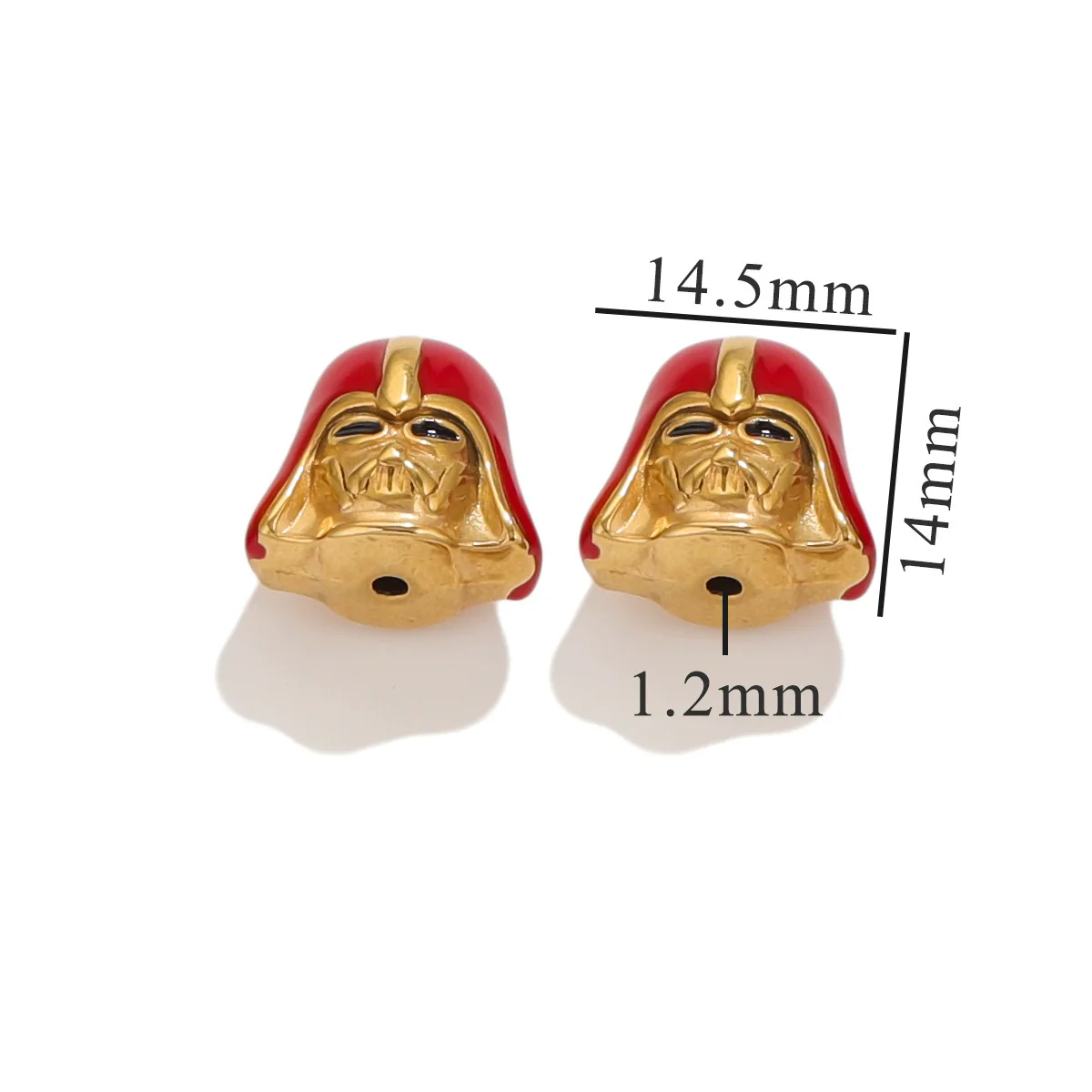 Stainless Steel Eight Eyes Pattern Drum Beads Jewelry Accessories 18K Gold Vacuum Plated - Image 7
