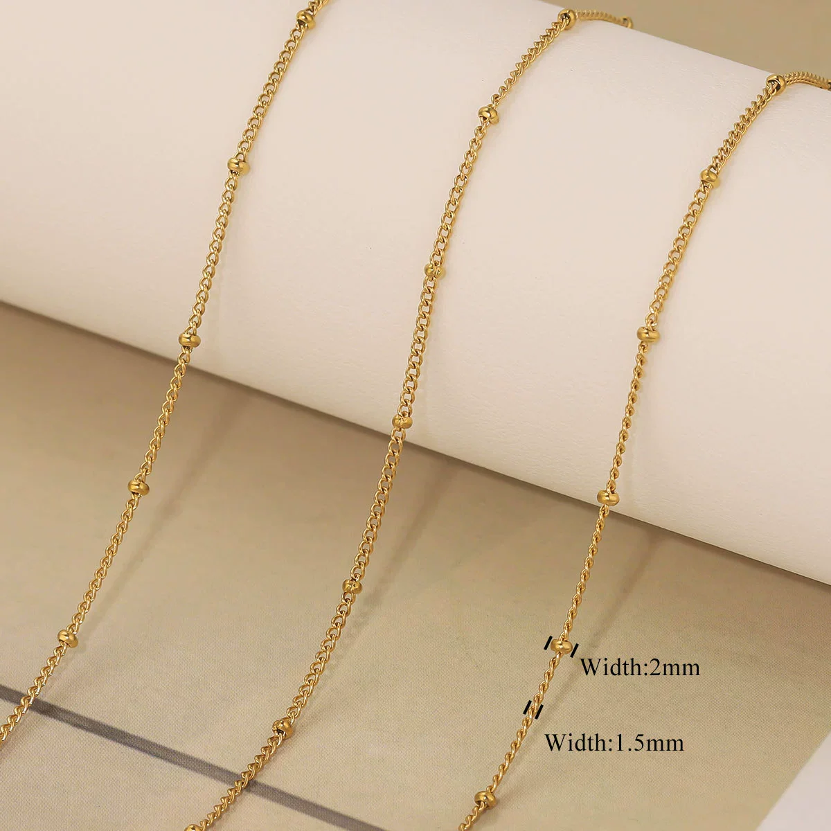 Stainless Steel Electroplated Bead Chain Box Chain Cross Chain Jewelry Accessories For Diy Necklace Bracelet - Image 10