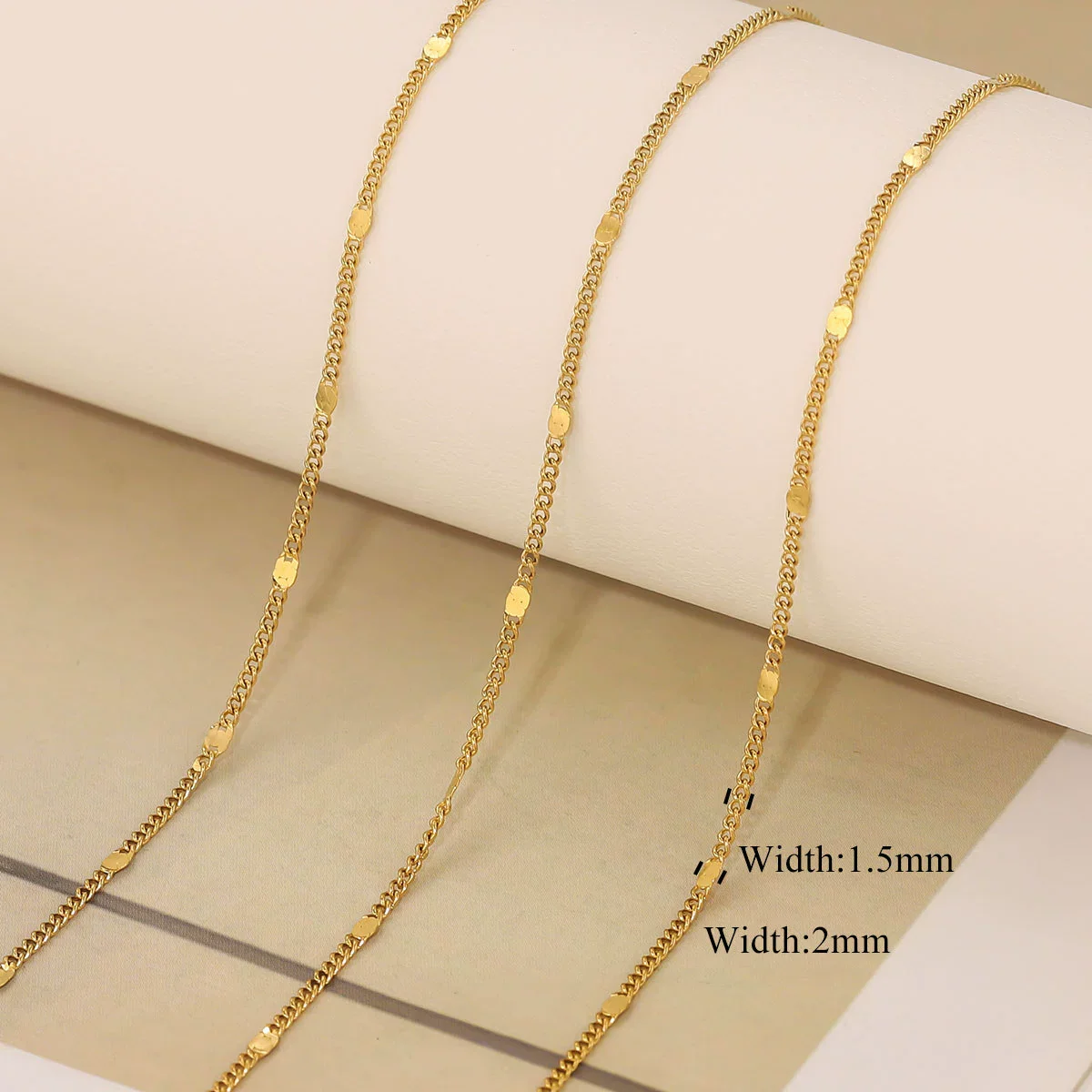 Stainless Steel Electroplated Bead Chain Box Chain Cross Chain Jewelry Accessories For Diy Necklace Bracelet - Image 11
