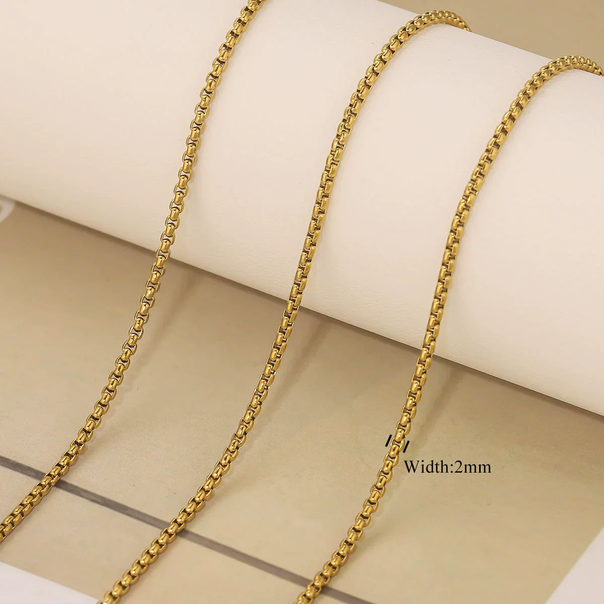 Stainless Steel Electroplated Bead Chain Box Chain Cross Chain Jewelry Accessories For Diy Necklace Bracelet - Image 13