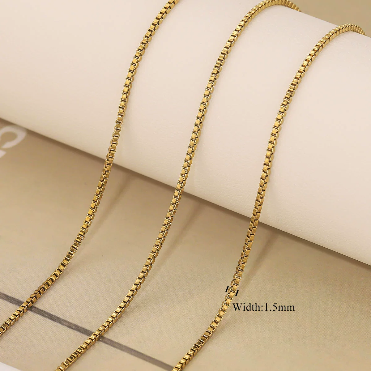 Stainless Steel Electroplated Bead Chain Box Chain Cross Chain Jewelry Accessories For Diy Necklace Bracelet - Image 14