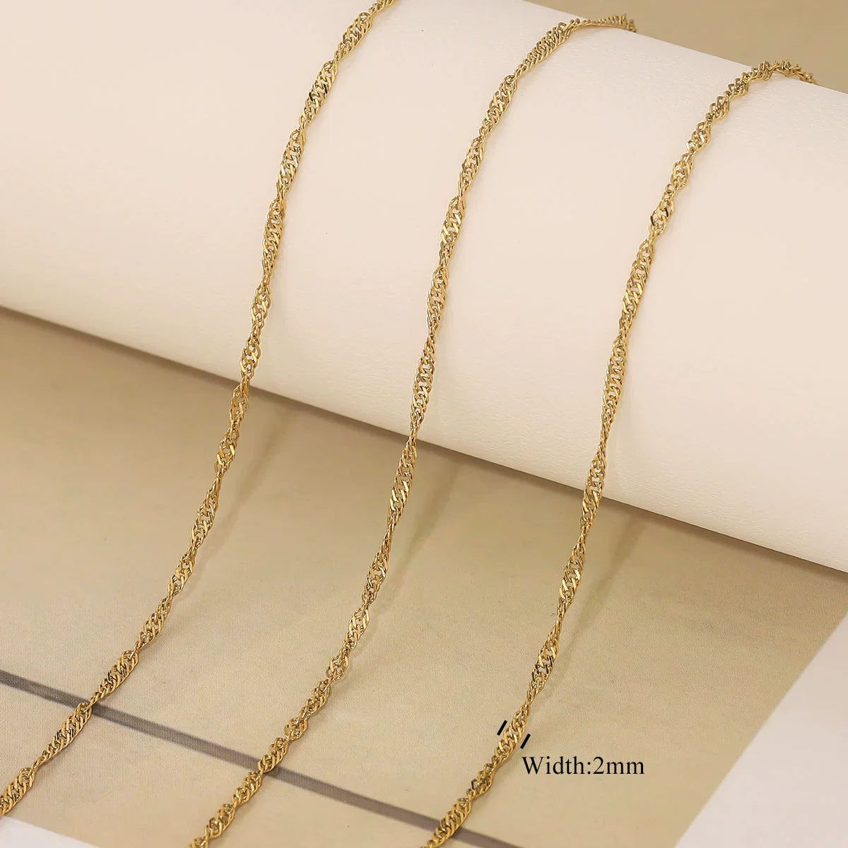 Stainless Steel Electroplated Bead Chain Box Chain Cross Chain Jewelry Accessories For Diy Necklace Bracelet - Image 15