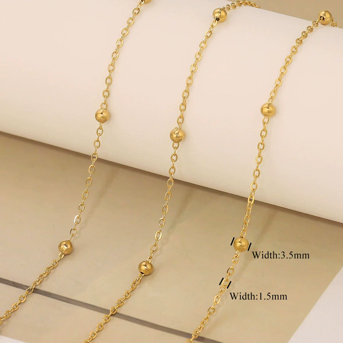 Stainless Steel Electroplated Bead Chain Box Chain Cross Chain Jewelry Accessories For Diy Necklace Bracelet - Image 7