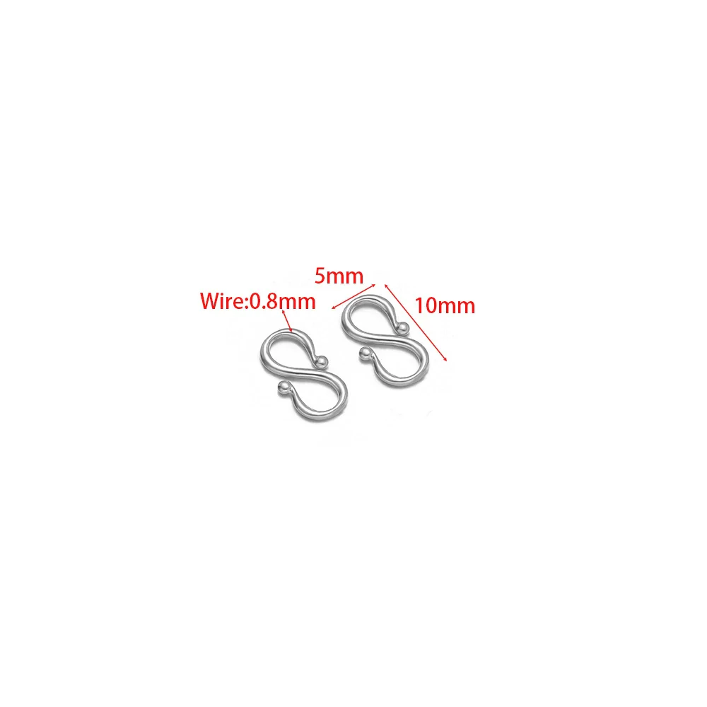 Stainless Steel Electroplated S W Shape Necklace Making Accessories Diy Jewelry Supplies - Image 12