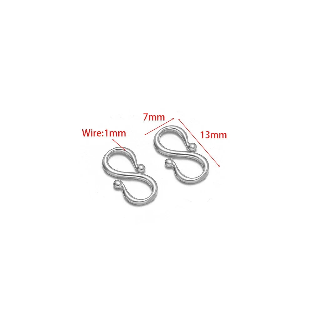 Stainless Steel Electroplated S W Shape Necklace Making Accessories Diy Jewelry Supplies - Image 13
