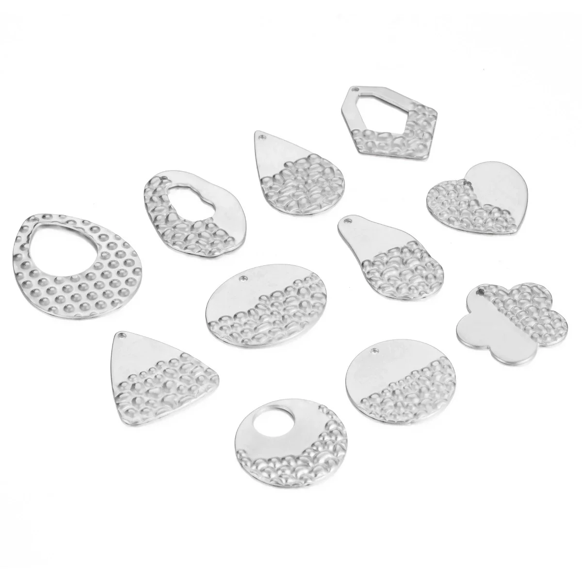 Stainless Steel Embossed Love Heart Electroplated Earrings Jewelry Accessories - Image 2