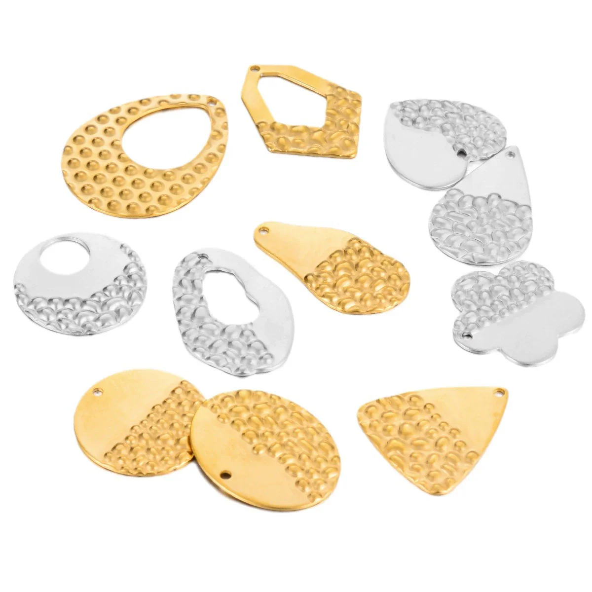 Stainless Steel Embossed Love Heart Electroplated Earrings Jewelry Accessories - Image 5