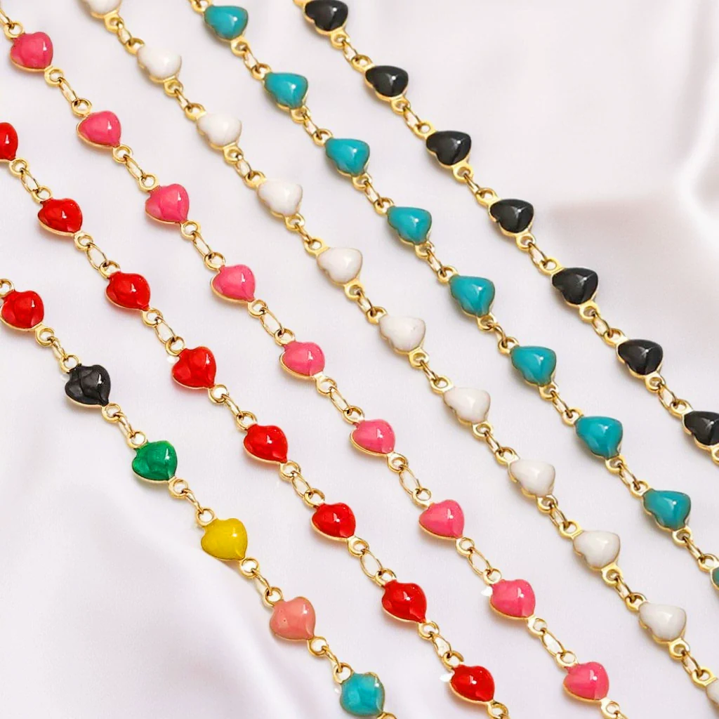 Stainless Steel Enamel Electroplated Jewelry Chain For Necklace And Bracelet