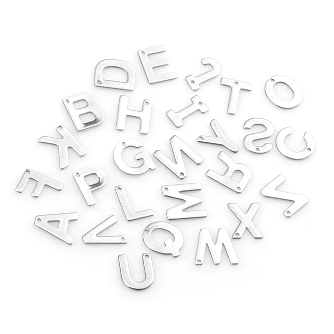 Stainless Steel English Letters Pendant Electroplated Minimalist Style Diy Jewelry Accessories