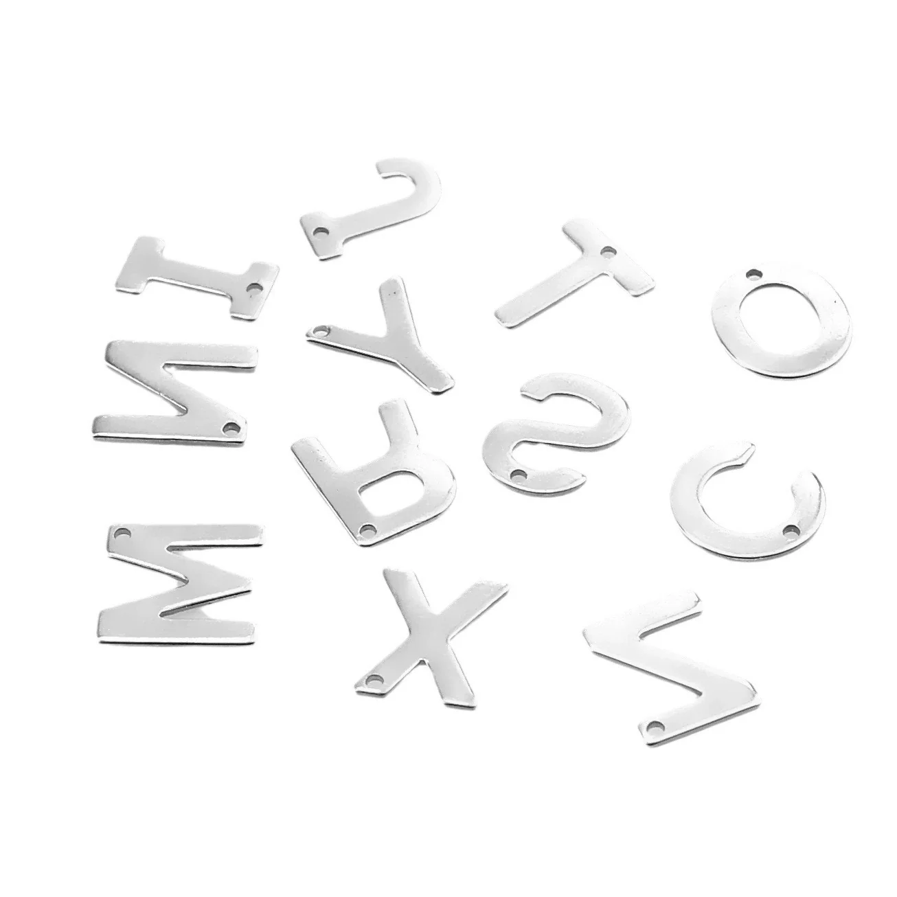 Stainless Steel English Letters Pendant Electroplated Minimalist Style Diy Jewelry Accessories - Image 5