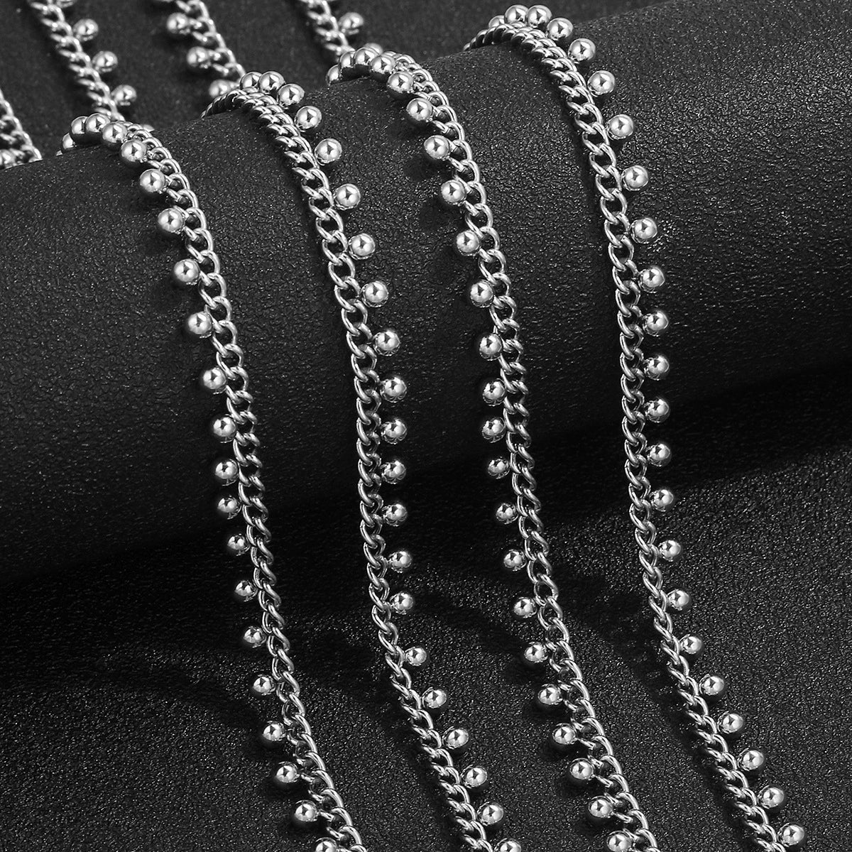 Stainless Steel Fashion Bean Chain Twist Stick Chain Jewelry Accessories For Diy Necklace Bracelet With Electroplating Treatment - Image 3