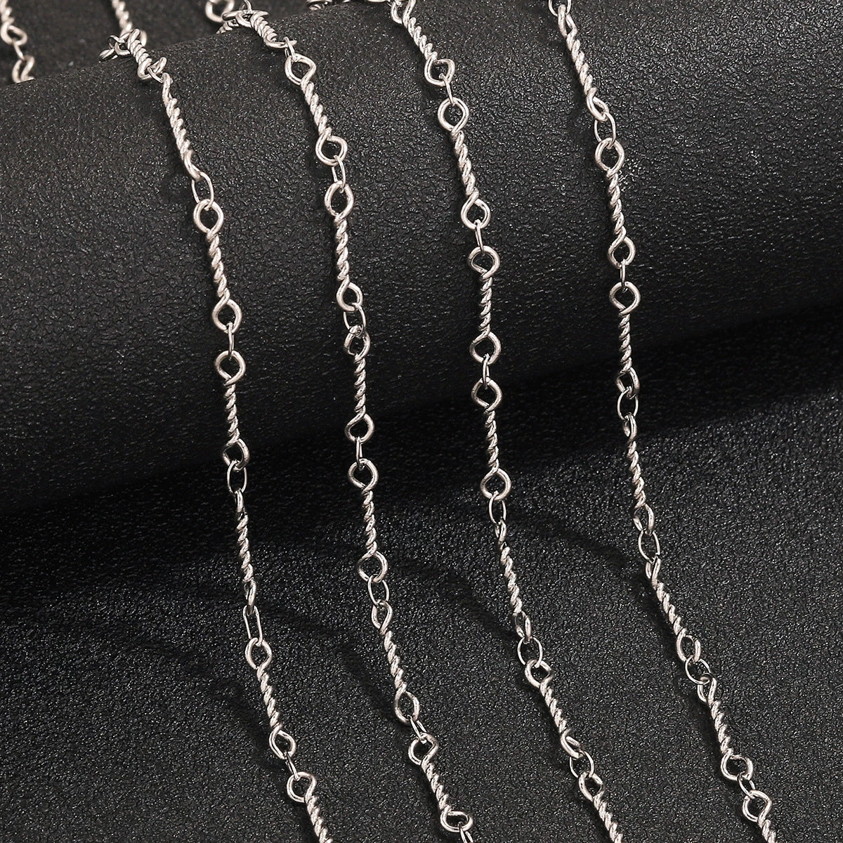 Stainless Steel Fashion Bean Chain Twist Stick Chain Jewelry Accessories For Diy Necklace Bracelet With Electroplating Treatment - Image 4