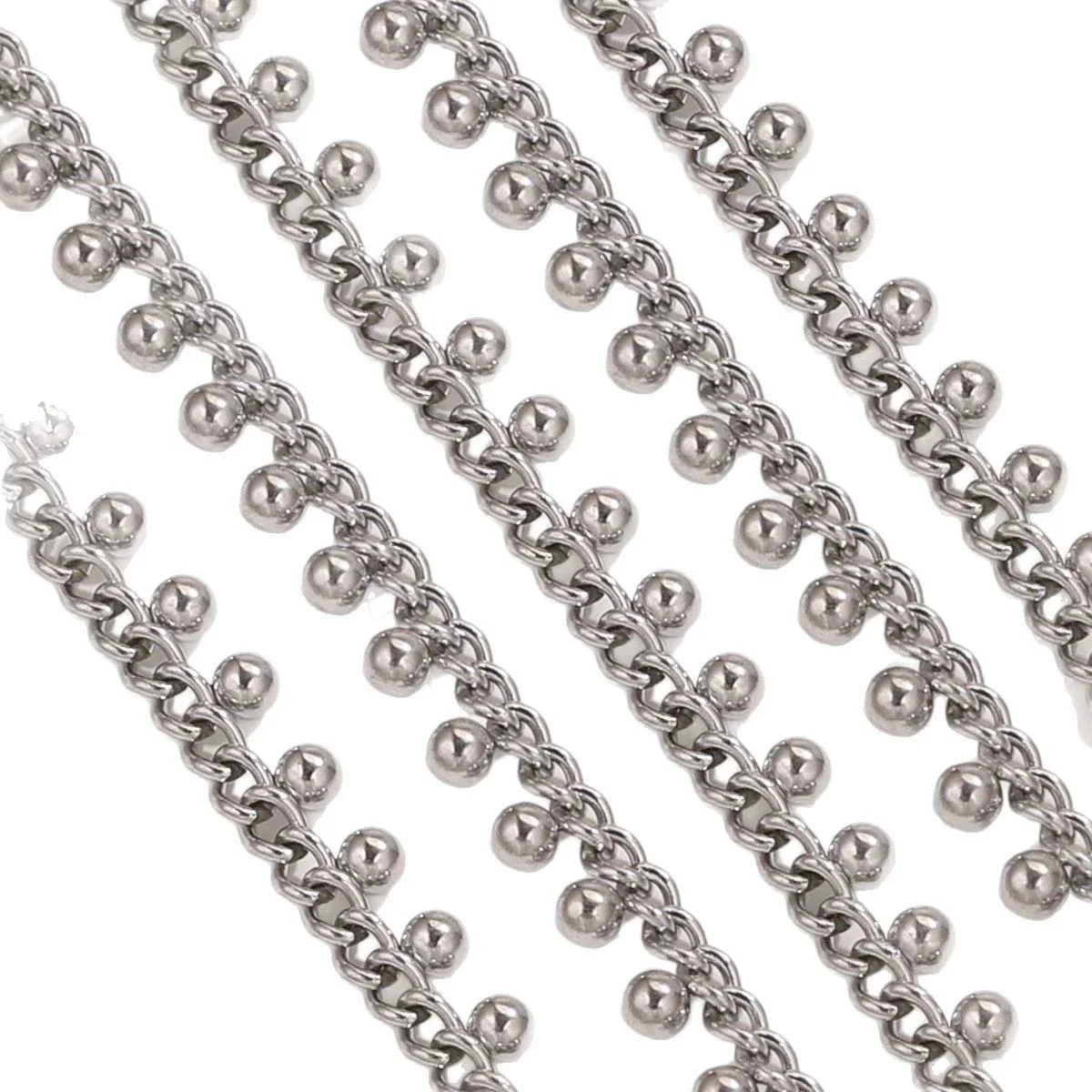 Stainless Steel Fashion Bean Chain Twist Stick Chain Jewelry Accessories For Diy Necklace Bracelet With Electroplating Treatment - Image 5