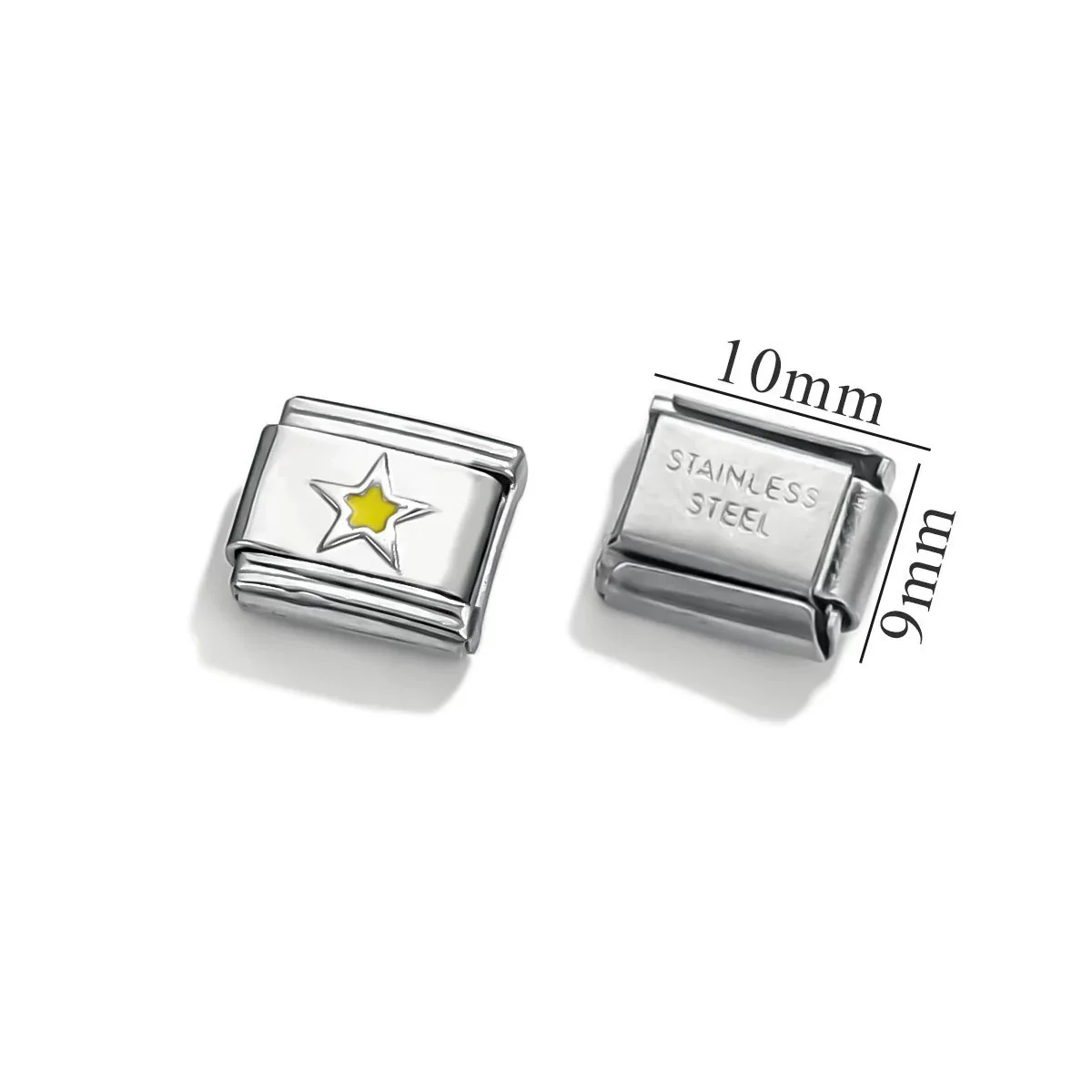 Stainless Steel Fashion Geometric Square Hook Heartshaped Elastic Diy Bracelet With Glow Module And Granular Accessories Electroplated - Image 13