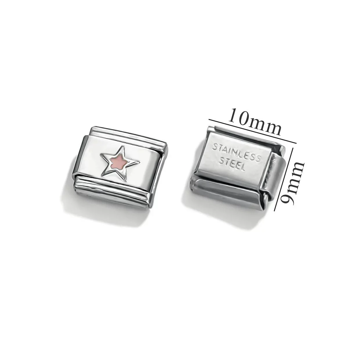 Stainless Steel Fashion Geometric Square Hook Heartshaped Elastic Diy Bracelet With Glow Module And Granular Accessories Electroplated - Image 6