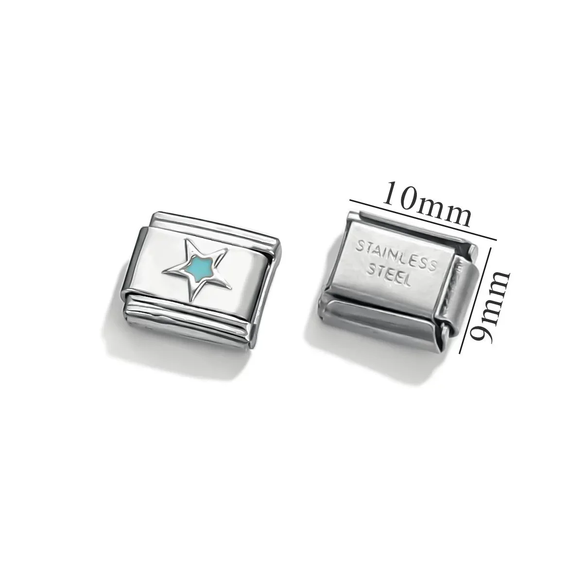 Stainless Steel Fashion Geometric Square Hook Heartshaped Elastic Diy Bracelet With Glow Module And Granular Accessories Electroplated - Image 8