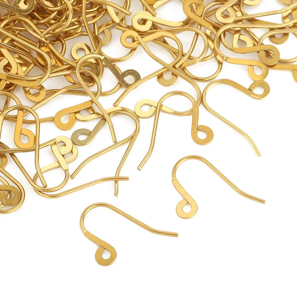 Stainless Steel Fish Pattern Electroplated Earrings Hook Jewelry Making Supplies
