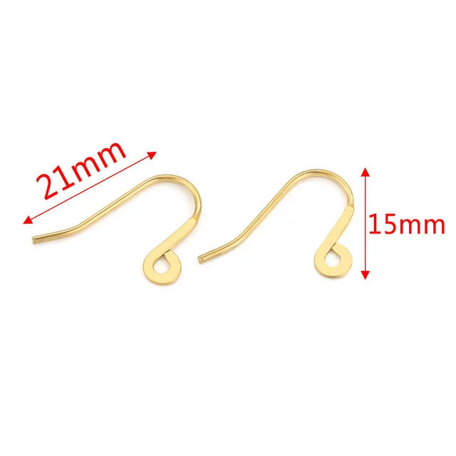 Stainless Steel Fish Pattern Electroplated Earrings Hook Jewelry Making Supplies - Image 6