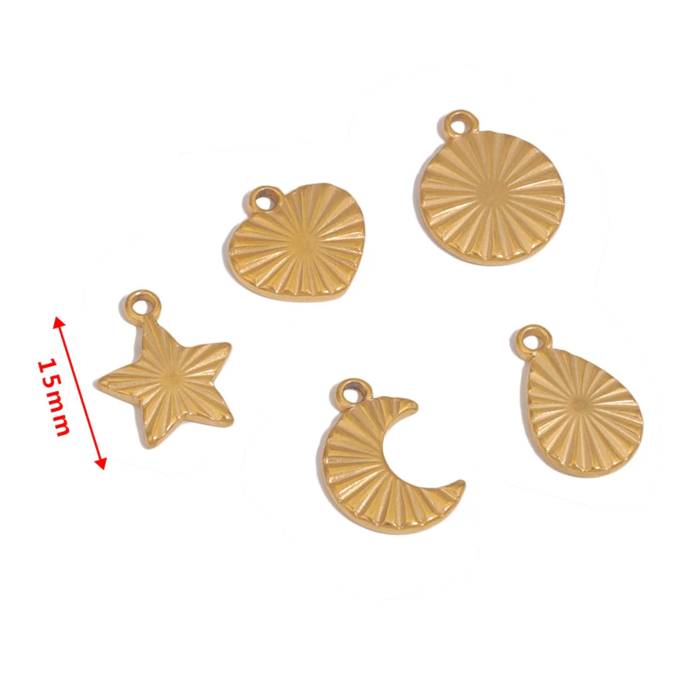 Stainless Steel Fish Pattern Lovely Pendant Jewelry For Diy Earrings Bracelet Necklace With Electroplating - Image 3