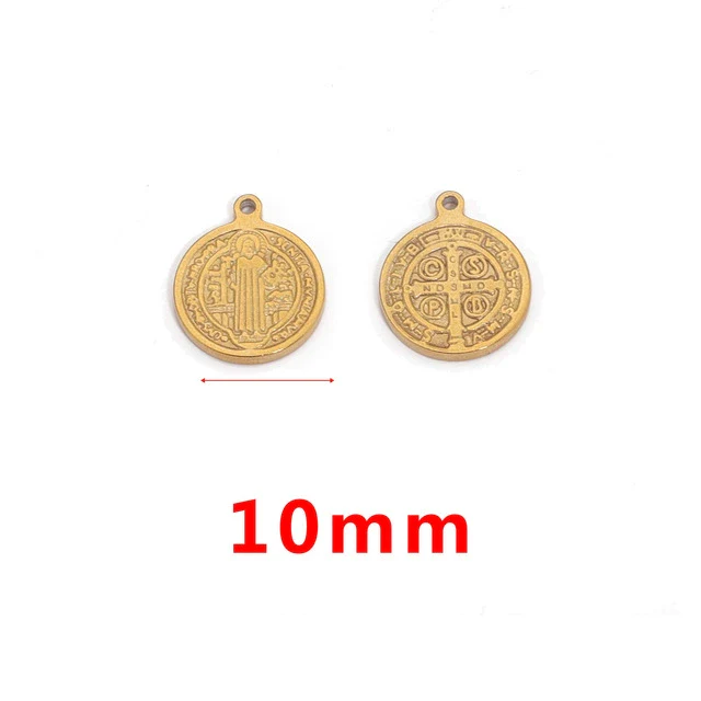 Stainless Steel Fish Pattern Round Pendant Handmade Jewelry Accessories For Diy Bracelet And Necklace - Image 5
