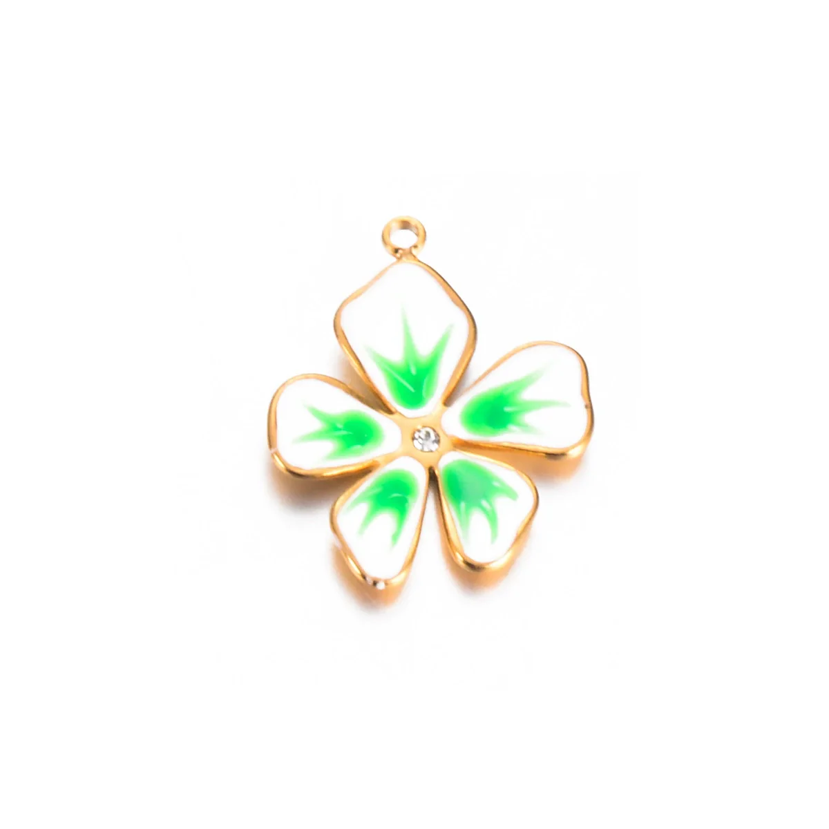 Stainless Steel Fivepetal Flower Drop Oil Jewelry Accessories Earrings Pendant Diy Handmade Material - Image 6