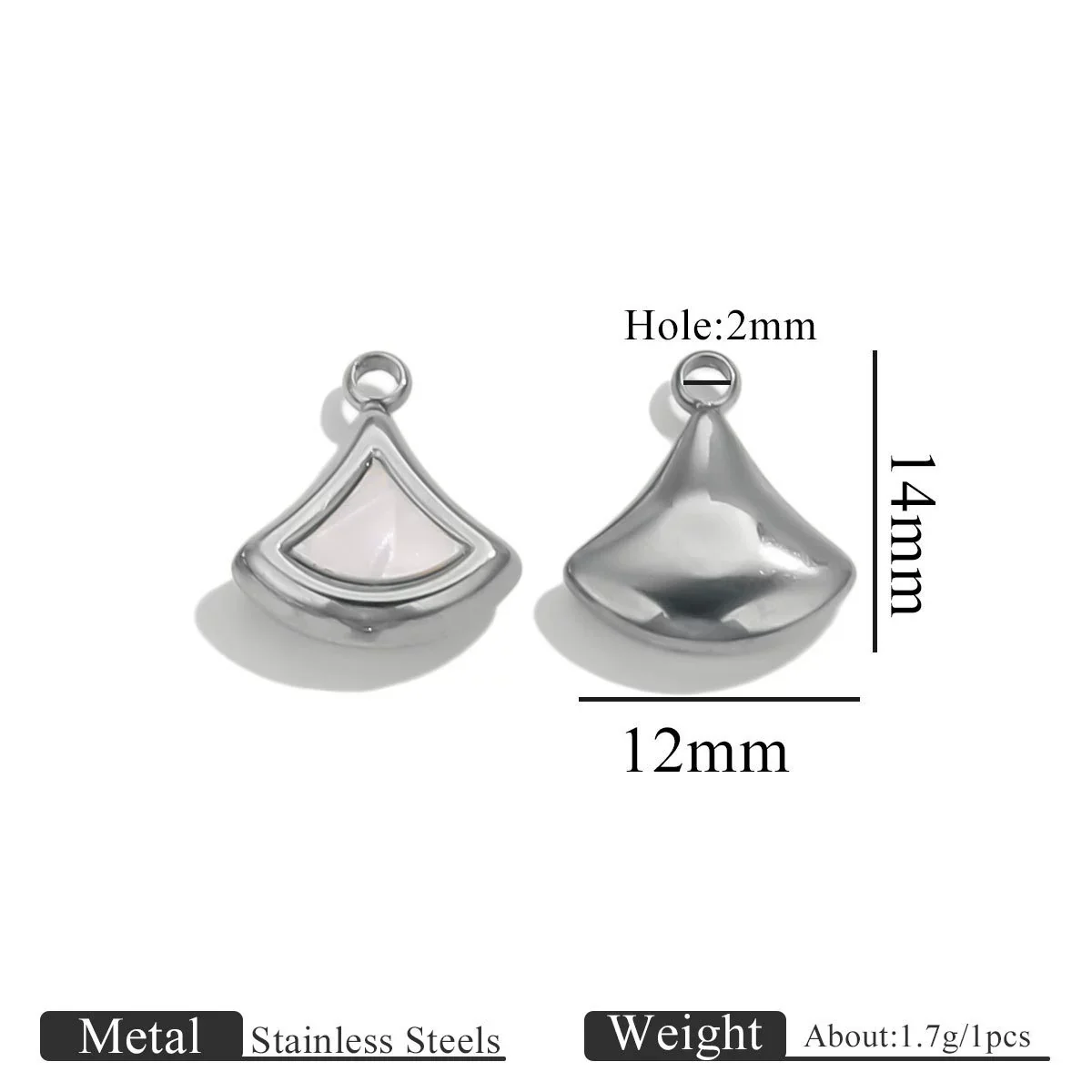 Stainless Steel Fivepointed Star Fanshaped Water Drop Pendant Electroplated Ladies Necklace Accessory - Image 10