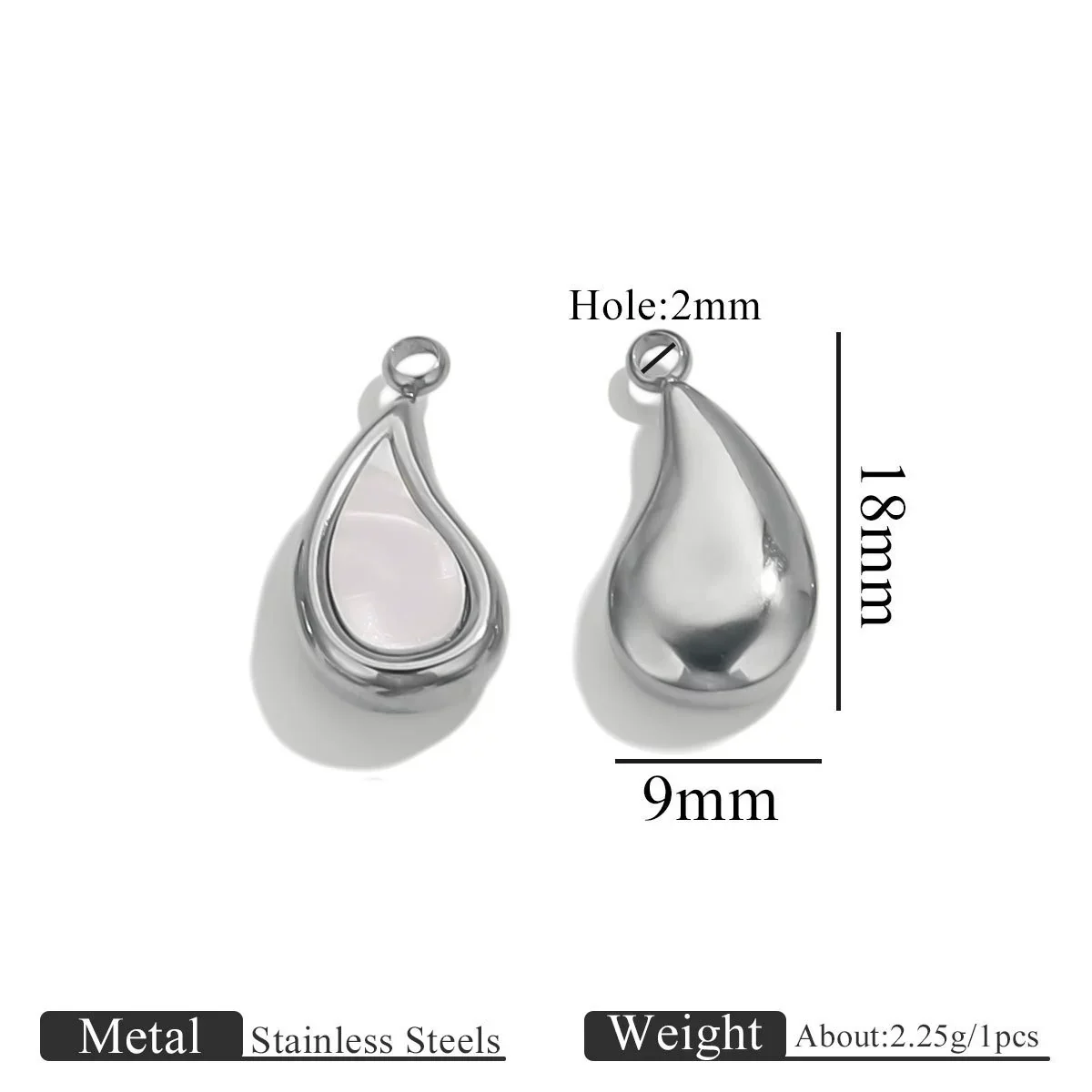 Stainless Steel Fivepointed Star Fanshaped Water Drop Pendant Electroplated Ladies Necklace Accessory - Image 11