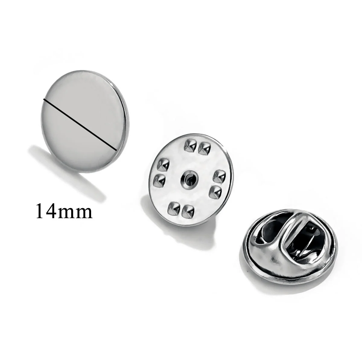 Stainless Steel Flat Brooch Base Butterfly Buckle Clip Pin Badge Clip Handmade Jewelry Accessories Production Supplies Electroplated - Image 11