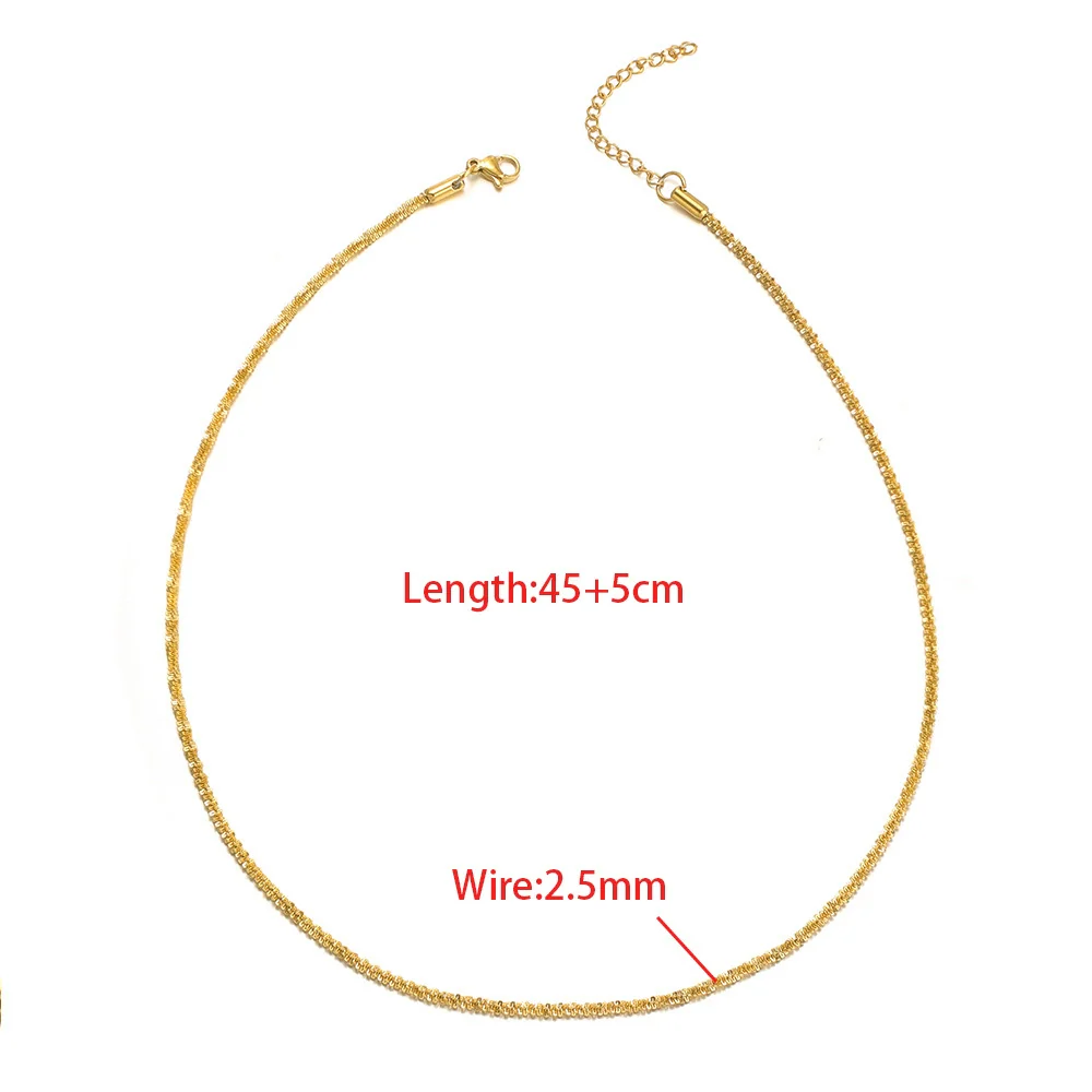 Stainless Steel Folding Cross Twist Flower Necklace And Bracelet Electroplated For Girls Fashion - Image 6