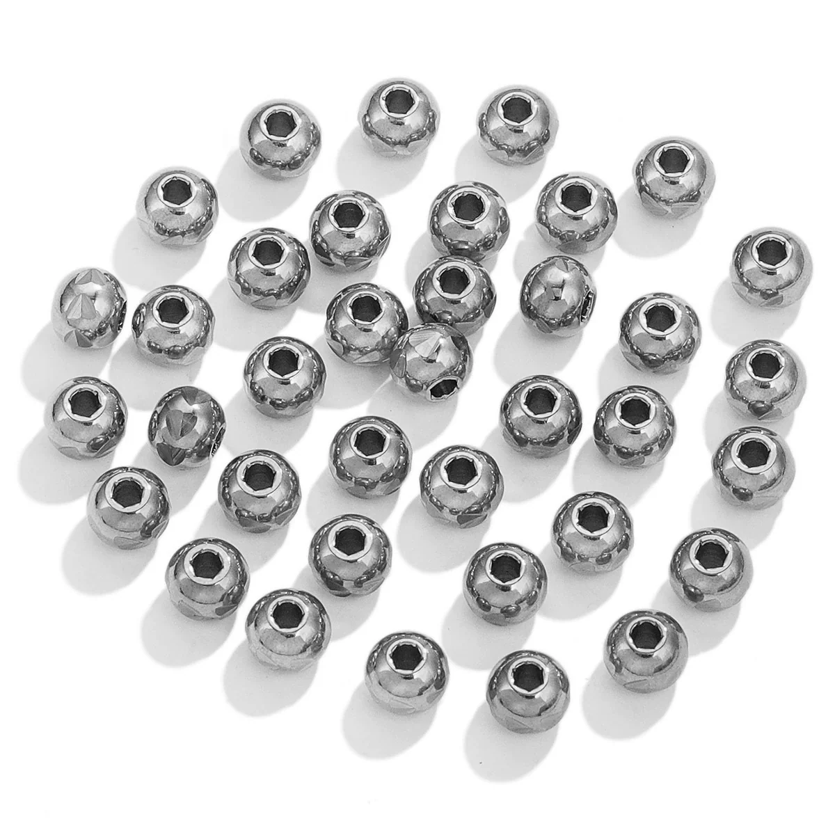 Stainless Steel Frosted And Round Chicken Claw Beads Electroplated Handmade Bracelet Spacer Jewelry Accessories - Image 5