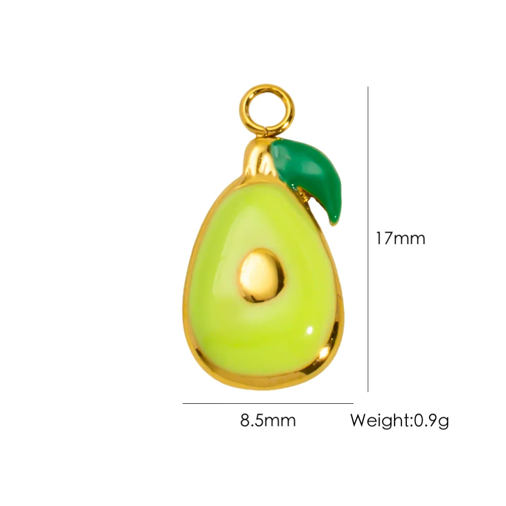 Stainless Steel Fruit Style Oil Dripping Jewelry Accessories Necklace Pendant - Image 12