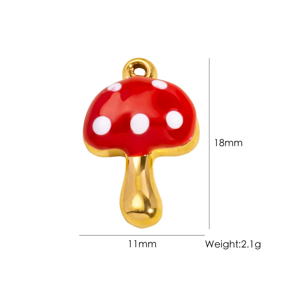 Stainless Steel Fruit Style Oil Dripping Jewelry Accessories Necklace Pendant - Image 17