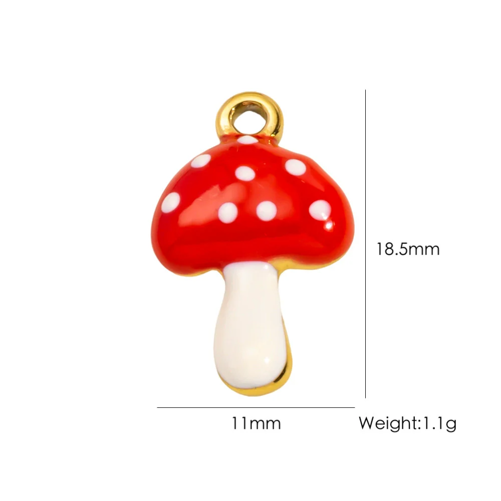 Stainless Steel Fruit Style Oil Dripping Jewelry Accessories Necklace Pendant - Image 18
