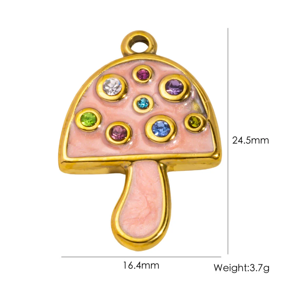 Stainless Steel Fruit Style Oil Dripping Jewelry Accessories Necklace Pendant - Image 22