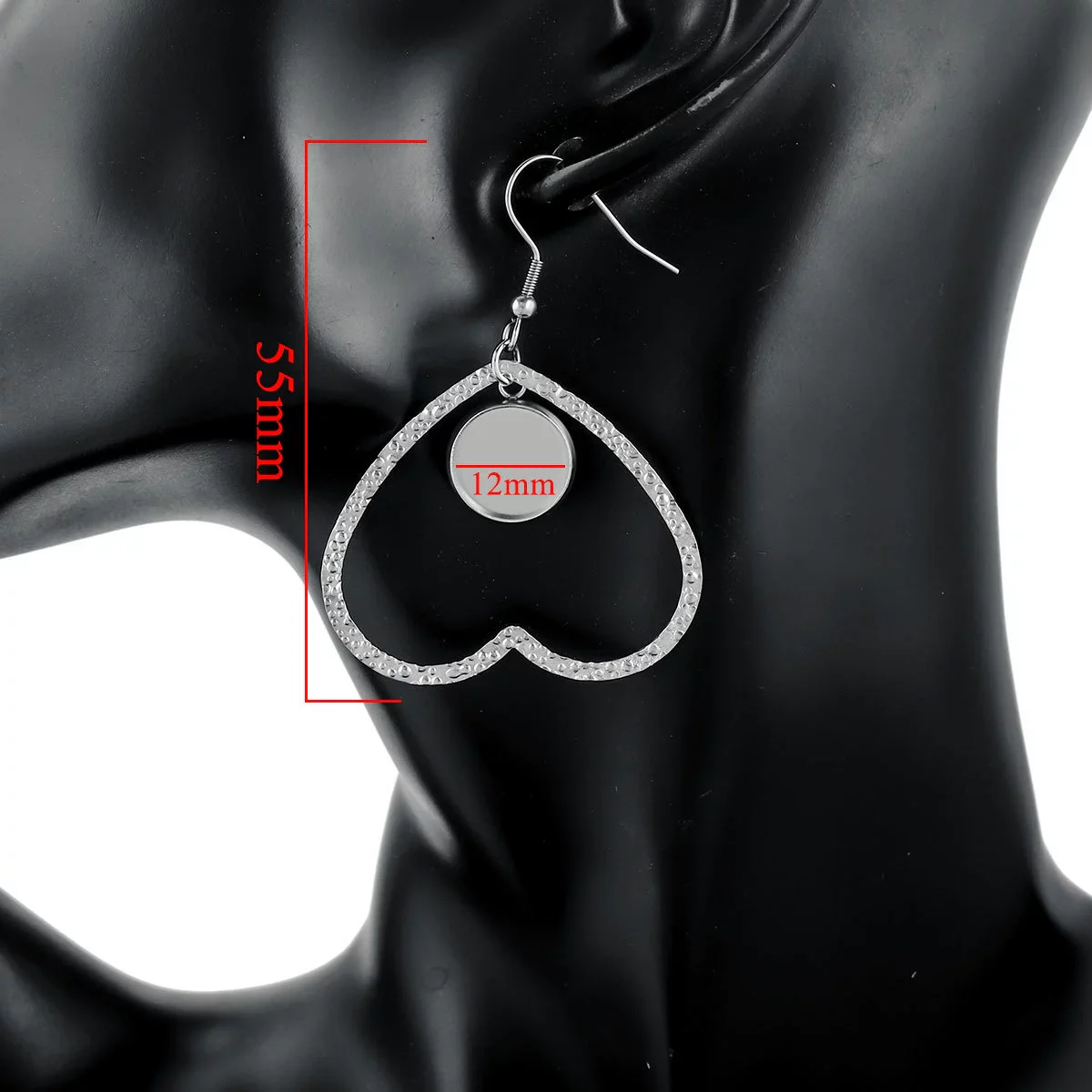 Stainless Steel Geometric Asymmetrical Diy Large Earrings Accessories With Electroplating - Image 11